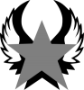 +grey+star+wing+ clipart