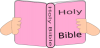 +pink+holy+bible+book+religion+ clipart