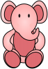 +animal++pink+elephant+ clipart