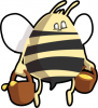 +bug+bee+collecting+honey+ clipart