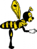 +bug+bending+bee+from+side+ clipart