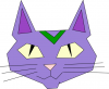 +feline+grinning+cat+face+ clipart