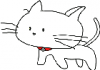 +feline+white+cat+ clipart