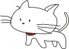 +feline+white+cat+ clipart