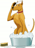 +jurassic+dog+in+bath+cartoon+ clipart