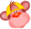+primate+animal+monkey+wearing+cap+ clipart