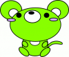 +rodent+mouse+toon+green+ clipart
