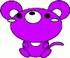 +rodent+mouse+toon+purple+ clipart