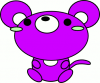 +rodent+mouse+toon+purple+ clipart