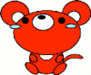 +rodent+mouse+toon+red+ clipart