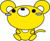 +rodent+mouse+toon+yellow+ clipart