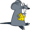 +rodent+rat+with+cheese+ clipart