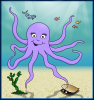 +aquatic+animal+octopus+playful+ clipart