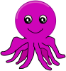 +aquatic+animal+octopus+simple+purple+ clipart