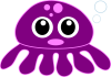+aquatic+animal+purple+octopus+ clipart