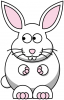 +bunny+animal+rabbit+looking+left+ clipart