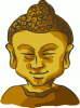 +cartoon+funny+content+Buddha+head+ clipart