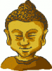 +cartoon+funny+content+Buddha+head+ clipart