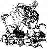 +cartoon+funny+mower+ clipart