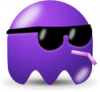 +character+arcade+pacman+game+wearing+shades+ clipart