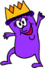 +comic+Happy+Purple+King+ clipart