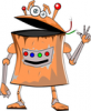 +cartoon+rusty+robot+ clipart