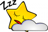 +comic+star+sleeping+ clipart