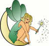 +mythology+fairy+sitting+on+Moon+ clipart