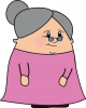 +people+old+lady+cartoon+ clipart