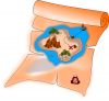 +people+pirate+treasure+map+ clipart