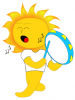 +people+tamborine+sun+ clipart