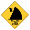 +sign+falling+cow+zone+ clipart
