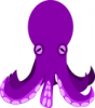 +animal+aquatic+octopus+purple+ clipart