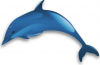 +animal+marine+mammal+dolphin+glossy+blue+ clipart