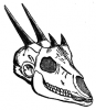 +mammal+skull+of+four+horned+antelope+ clipart