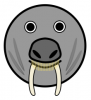 +marine+mammal+walrus+icon+ clipart