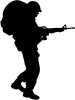 +armed+forces+military+soldier+w+M16+Siloette+ clipart