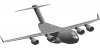 +airplane+military+C+17A+Globemaster+III+ clipart