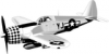 +airplane+military+p47+ clipart