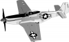 +airplane+military+p51+ clipart