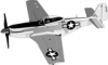 +airplane+military+p51+ clipart