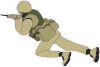 +military+war+crawling+soldier+ clipart