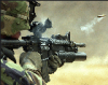 +weapon+gun+military+M4+carbine+discharge+ clipart