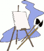 +art+craft+painting+easel+ clipart