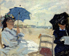 +art+painting+Monet+The+Beach+at+Trouville+ clipart