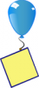 +clipart+balloon+note+blue+ clipart