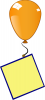 +clipart+balloon+note+orange+ clipart