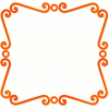 +clipart+spiral+frame+tangerine+ clipart