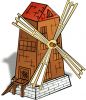 +building+structure+Windmill+ clipart