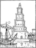 +building+structure+ancient+lighthouse+ clipart